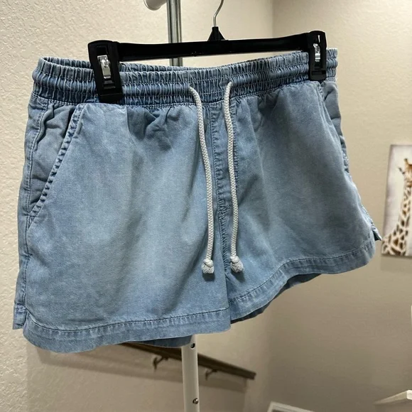 Celebrity Pink High Waist Blue Shorts - Picture 1 of 4